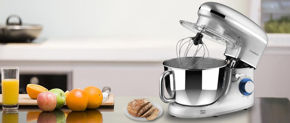 Robot Pâtissier Cookmii Grand Bol 5L - Argenté Et Noir - Occasion
