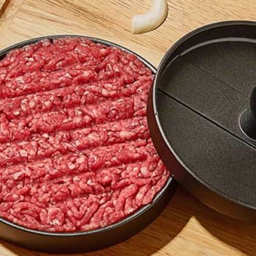 GWHOLE Presse à Burger Steak Haché + 100 Disques De Cire - 11.5cm Antiadhésif