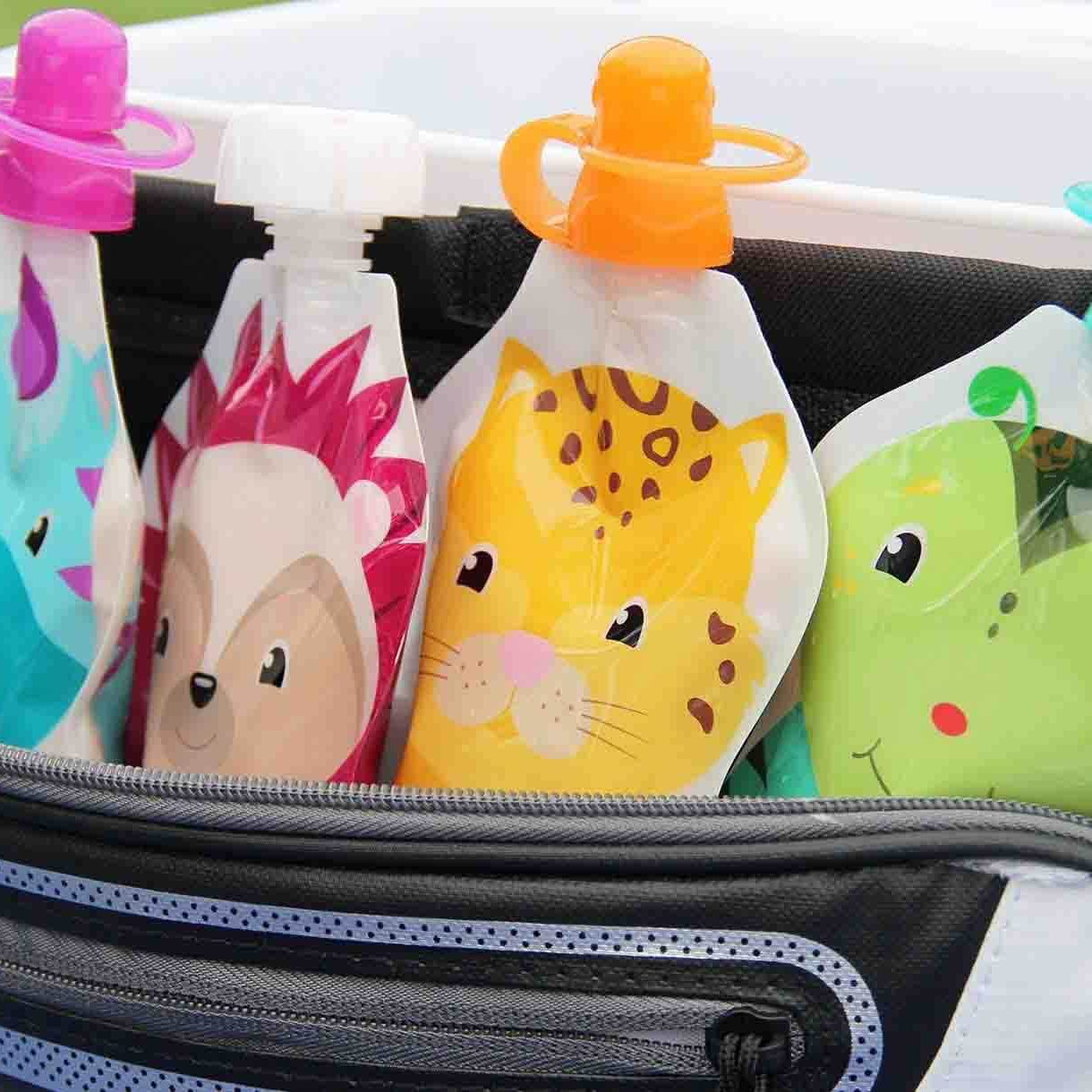 Ensemble De 6 Pochettes Réutilisables Pour Compote, Purée Et Smoothie - Idéal Pour Enfants
