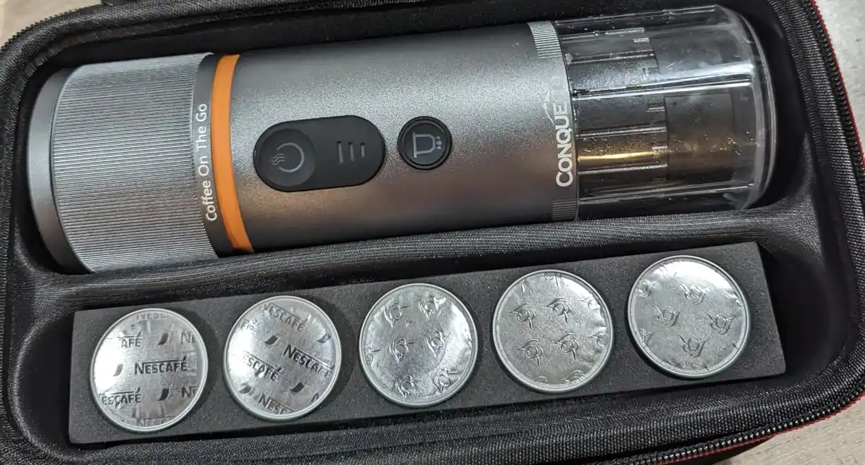 avis test essai machine cafe portable conqueco